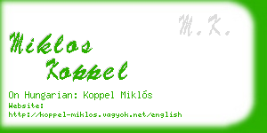 miklos koppel business card